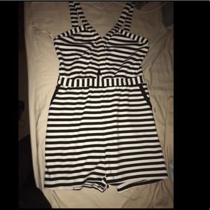 Black & White Stripped Romper